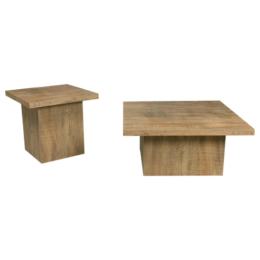 Devar 2-piece Square Coffee and End Table Set Mango