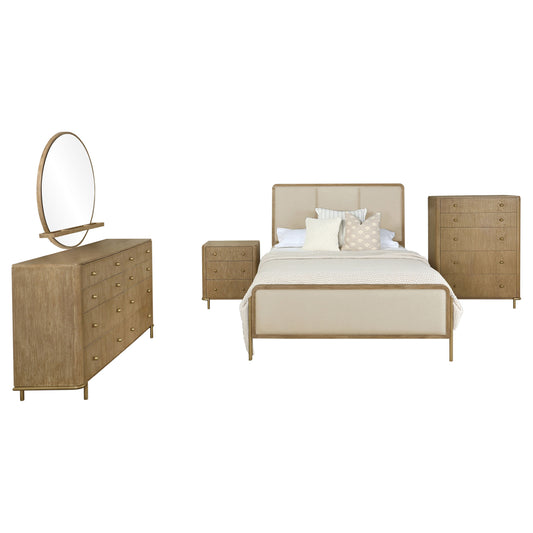 Arini 5-piece California King Bedroom Set Cream and Sand Wash