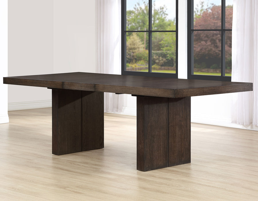 Evan 6 - Piece 78 - 96 inch Table Set with Green Velvet Chairs