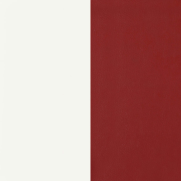 Retro 5-piece Oval Dining Table Set White and Red