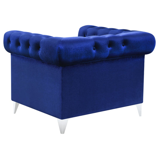 Bleker 3-piece Upholstered Tuxedo Arm Tufted Sofa Set Blue