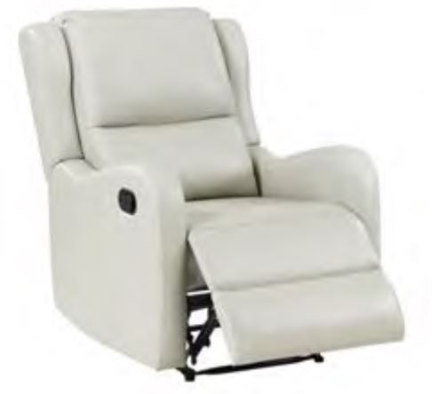 Kelsey Upholstered English Arm Recliner Chair Ivory