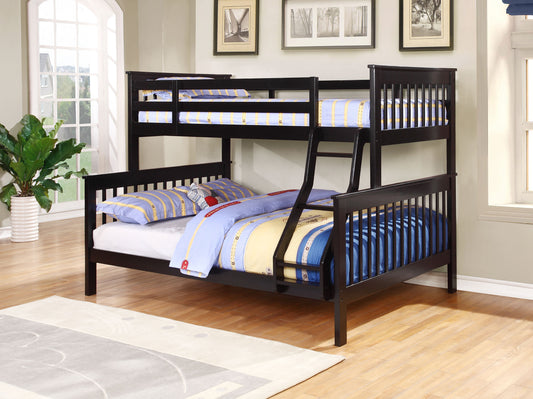 Chapman Wood Twin Over Full Bunk Bed Black