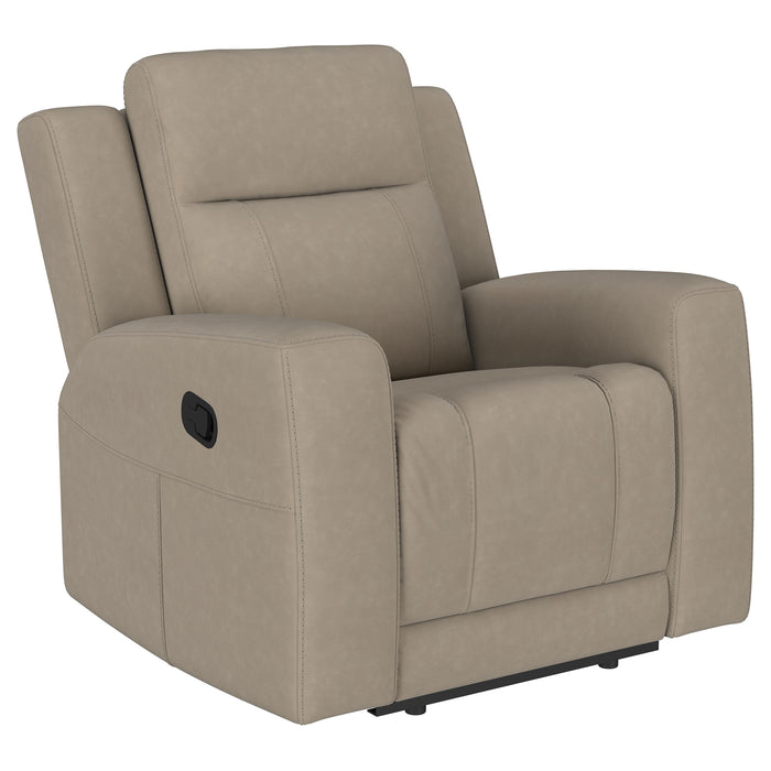 Brentwood Upholstered Recliner Chair Taupe — Leslie's Furniture