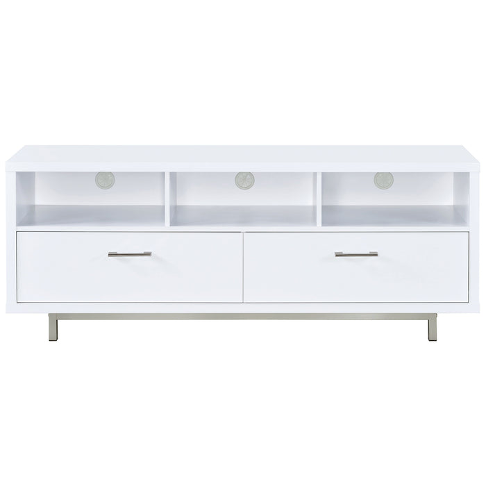 Casey 2-drawer Engineered Wood 60-inch TV Stand White