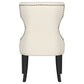 Baney Upholstered Parson Dining Side Chair with Tufted Back Beige
