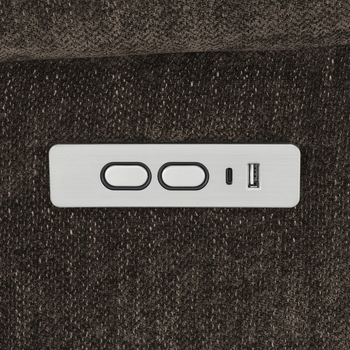 Houston Upholstered Power Lift Recliner Chair Dark Brown