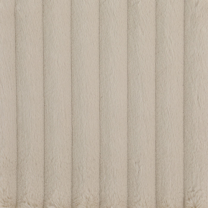 Ellorie Upholstered Channel Back Curved Loveseat Beige