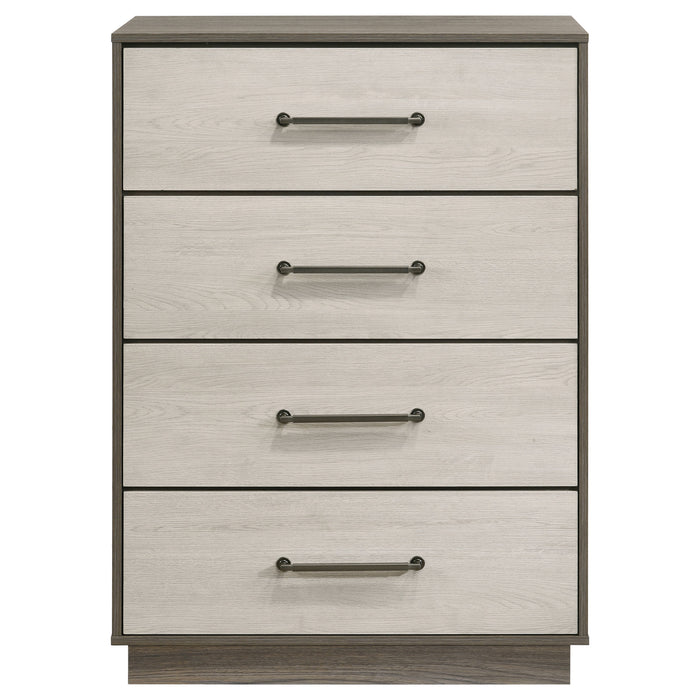 Fenwick 4-drawer Chest of Drawers Grey Oak