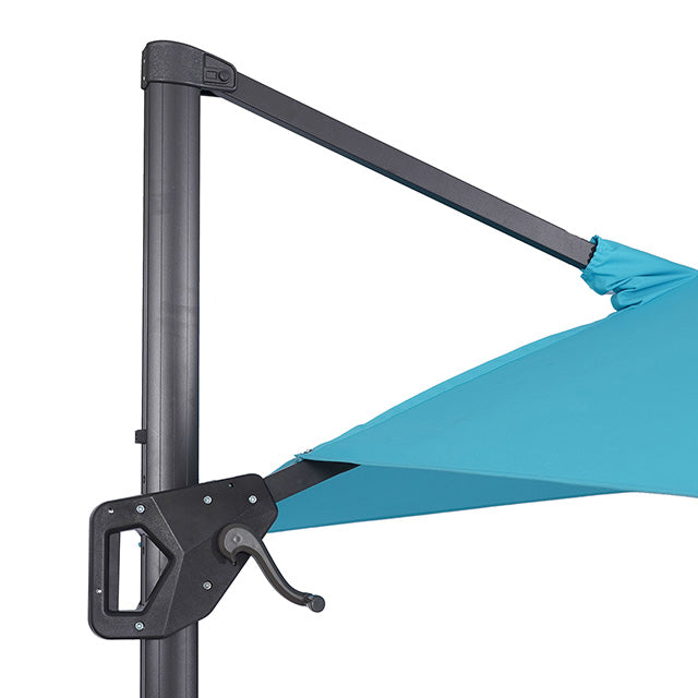 Aurora - 10 Ft Square Umbrella w/ Double Top w/ LED + 37" Large Base