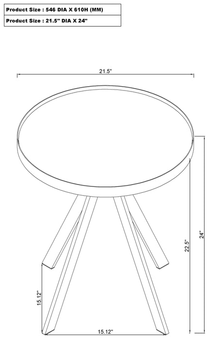 Briggs 2-piece Round Coffee and End Table Set Black