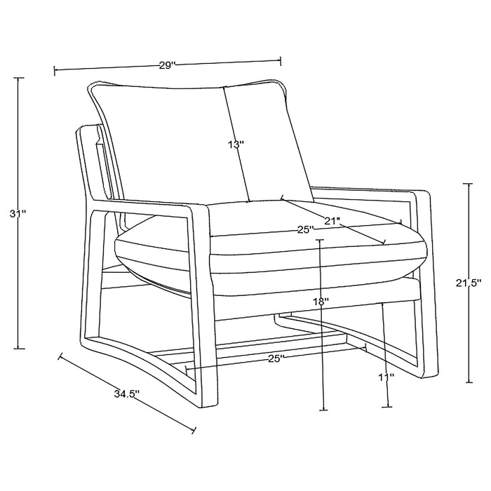 Geneva Boucle Upholstered Wood Arm Accent Chair Sand