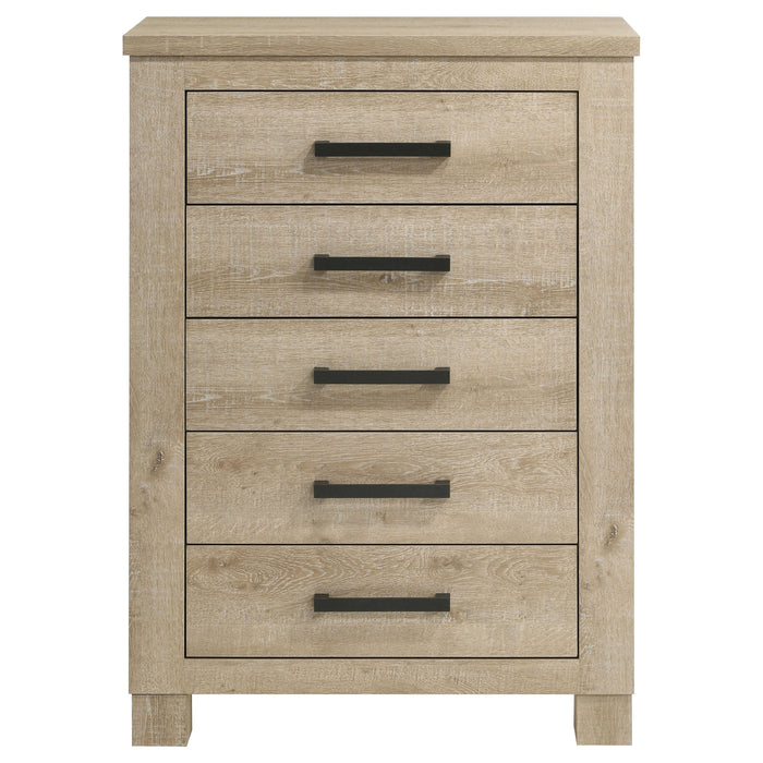 Oakglen 5-drawer Bedroom Chest of Drawers Weathered Oak