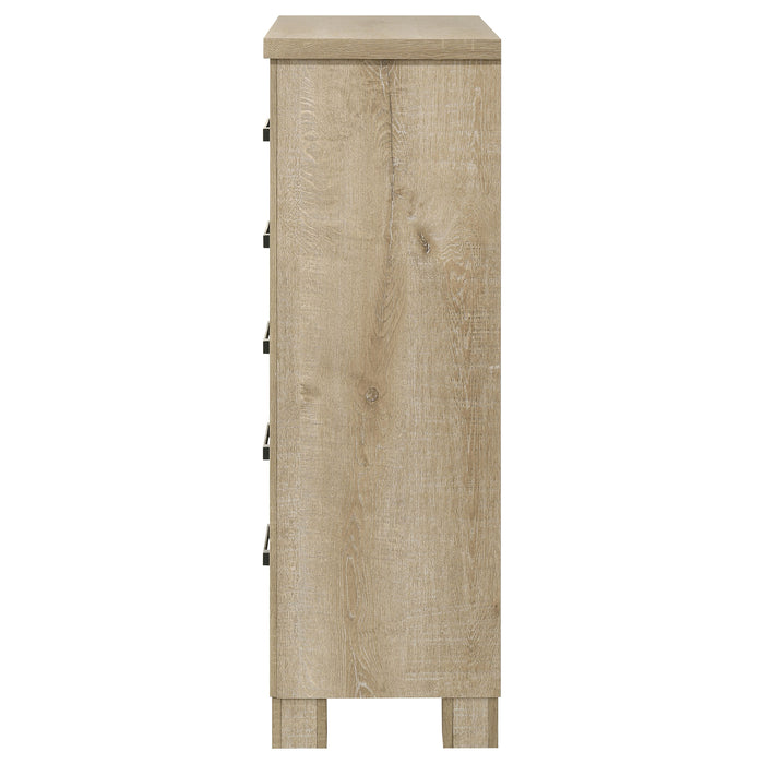 Oakglen 5-drawer Bedroom Chest of Drawers Weathered Oak