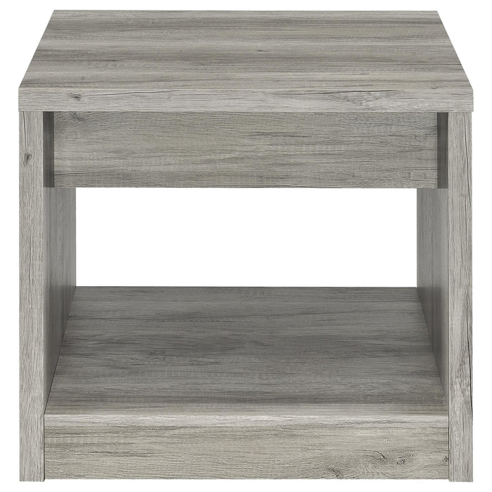Felix 2-piece Coffee and End Table Set Grey Driftwood