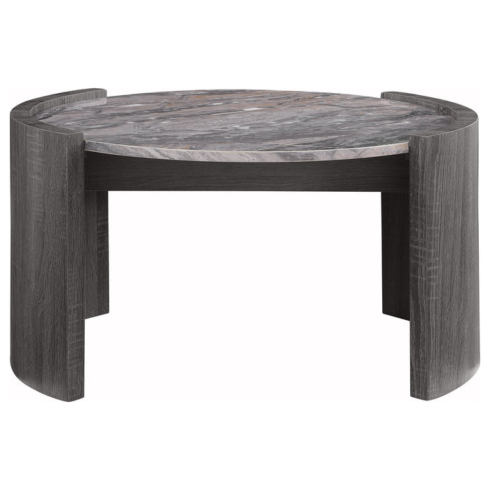 Gladstone 3-piece Coffee and End Table Set Distressed Grey