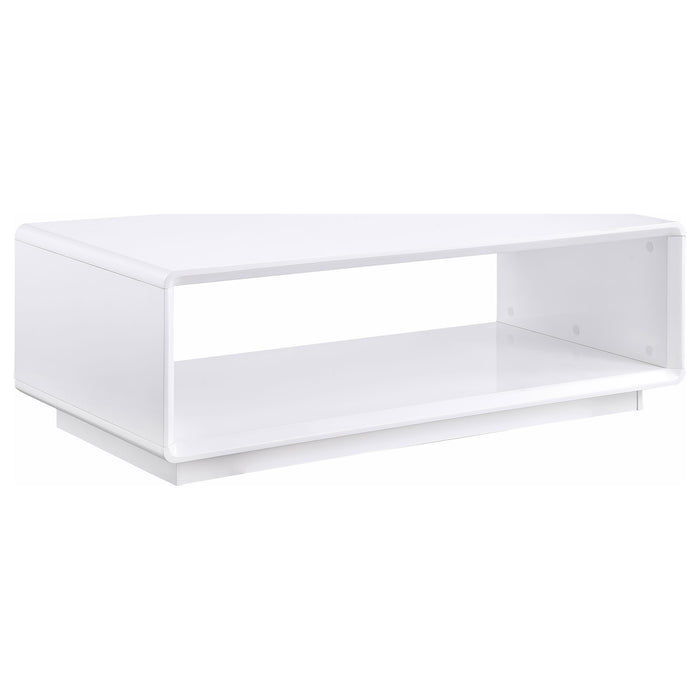 Paseo 3-piece Coffee and End Table Set White High Gloss