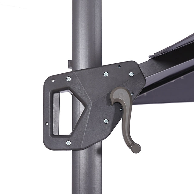 Xico - 8 Ft Square Umbrella w/ Double Top w/ LED Light + 37" Large Base