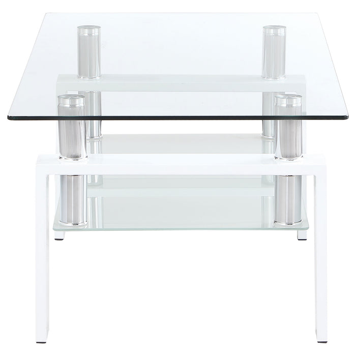 Dyer 2-piece Rectangular Coffee and End Table Set White