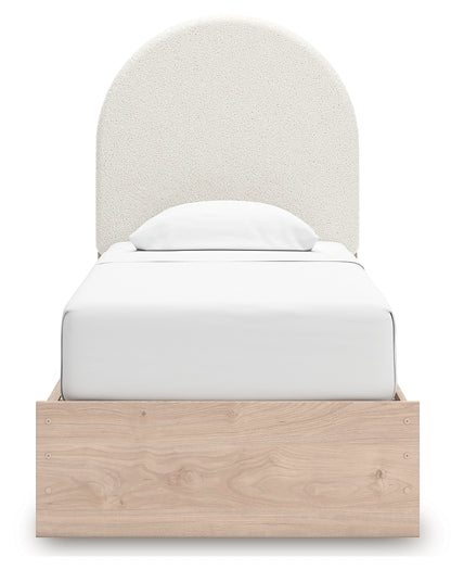 Arloster Twin Upholstered Panel Bed with Storage
