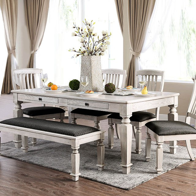 Georgia - 6 Pc Dining Table Set w/ Bench