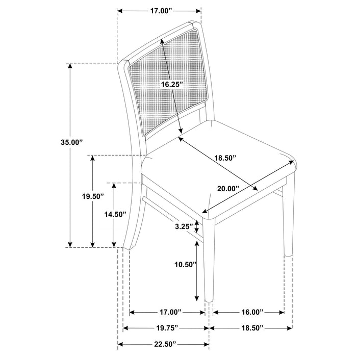 Arini 5-piece Extension Leaf Dining Table Set Sand Wash and Black