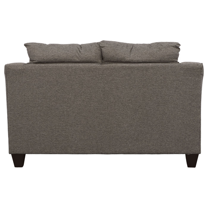 Salizar 3-piece Upholstered Flared Arm Sofa Set Grey