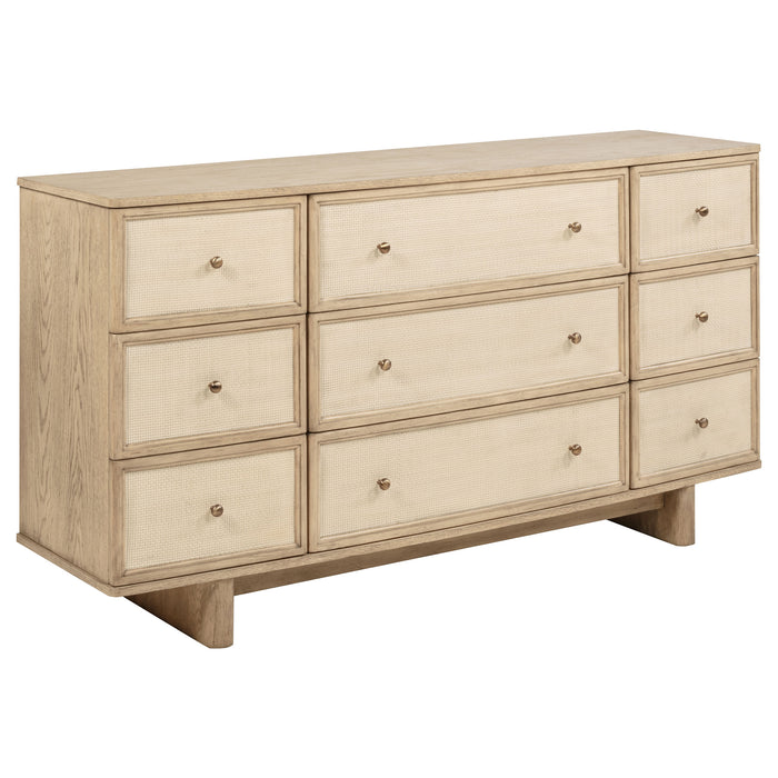 Kailani 5-piece Eastern King Bedroom Set Beige Oak