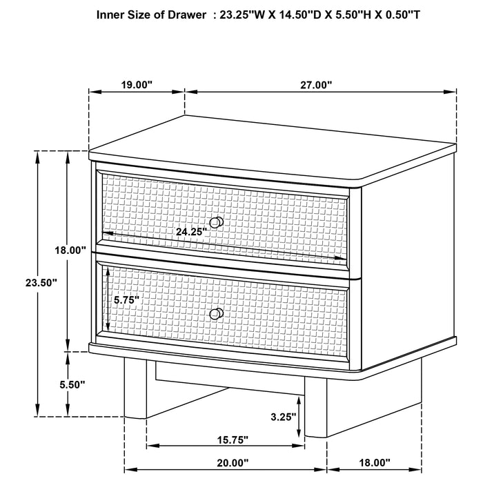 Kailani 4-piece California King Bedroom Set Beige Oak