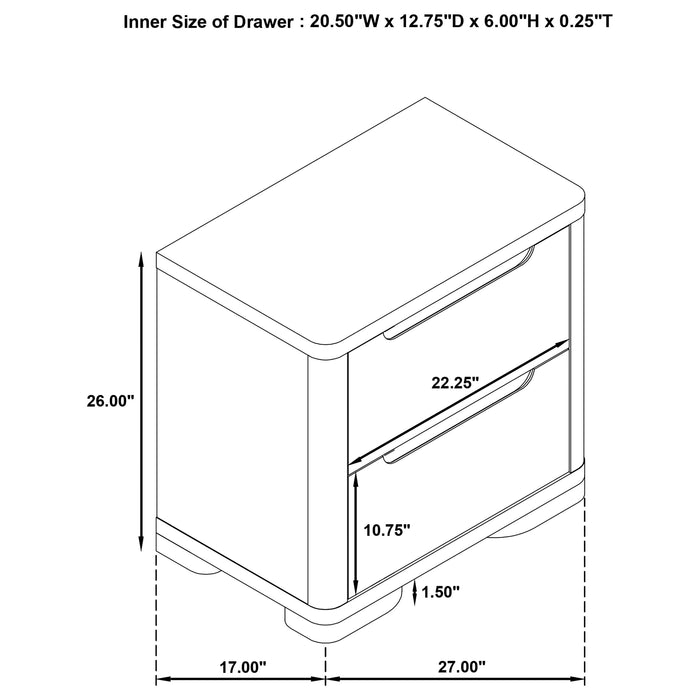 Ladera 4-piece Queen Bedroom Set Light Elm