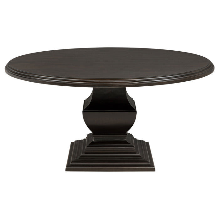 Twyla 5-piece Round Wood Dining Room Table Set Dark Cocoa