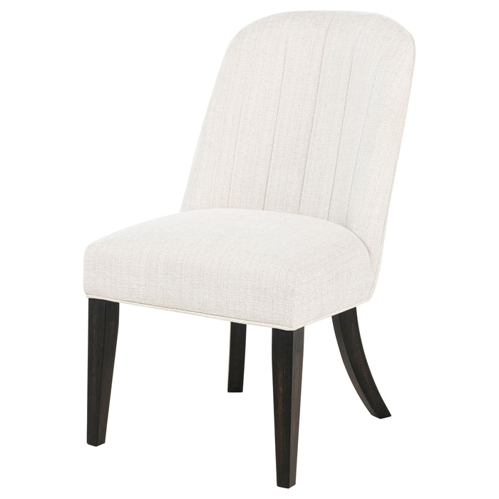 Leandro Upholstered Dining Side Chair Cream (Set of 2)