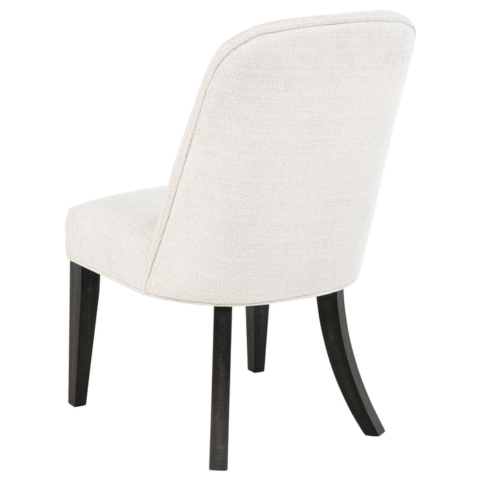 Leandro Upholstered Dining Side Chair Cream (Set of 2)