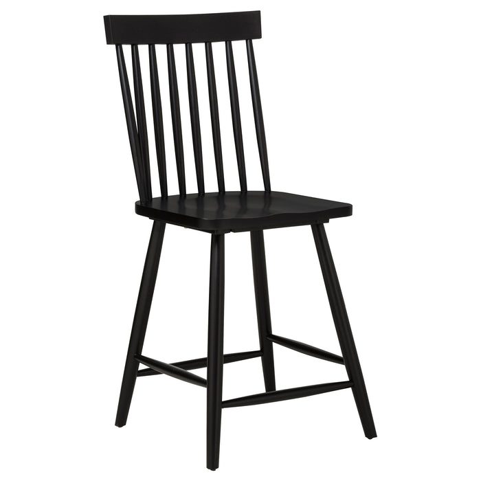 Andrews 5-piece Round Counter Dining Set Light Ash and Black