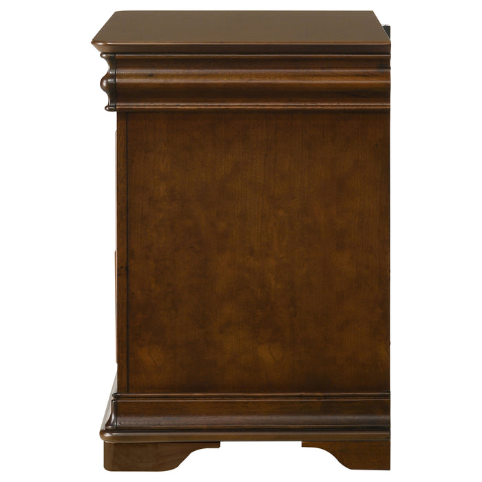 Garland 3-drawer Nightstand Bedside Table Brown Cherry