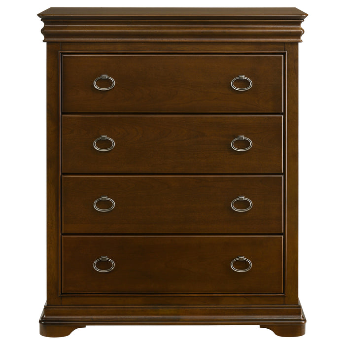 Garland 4-drawer Bedroom Chest of Drawers Brown Cherry