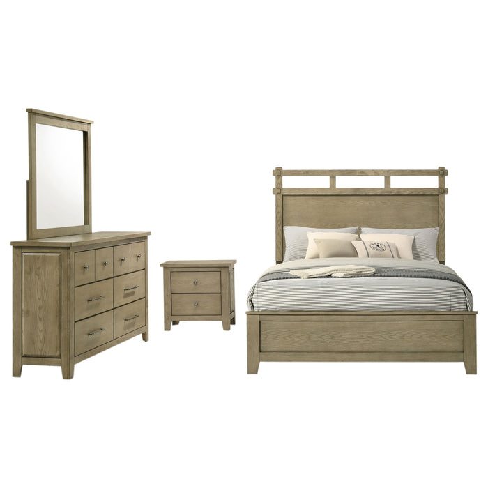 Hazlewood 4-piece Eastern King Bedroom Set Vineyard Oak