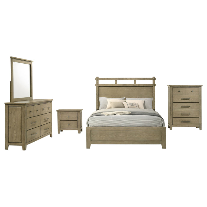 Hazlewood 5-piece Eastern King Bedroom Set Vineyard Oak