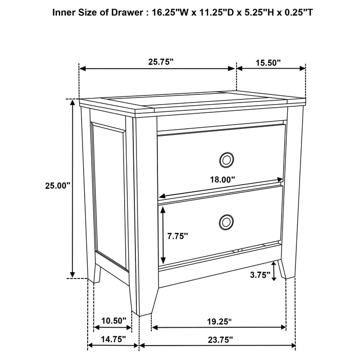 Hazlewood 5-piece Eastern King Bedroom Set Vineyard Oak