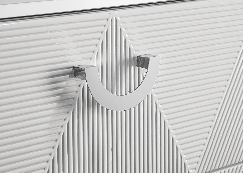 Cassia 5-drawer Bedroom Chest of Drawers White High Gloss