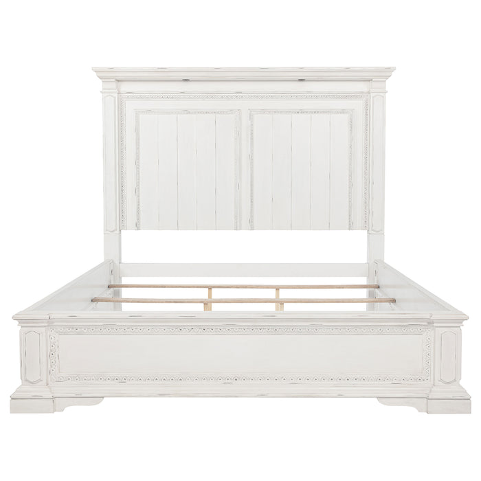 McKinney Eastern King LED Light Panel Bed Vintage White