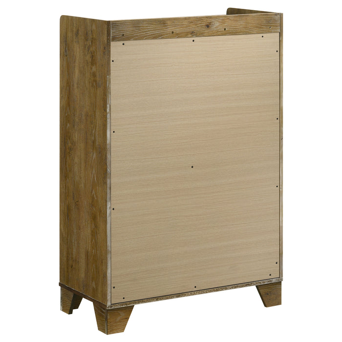 Henderson 5-drawer Bedroom Chest of Drawers Medium Oak