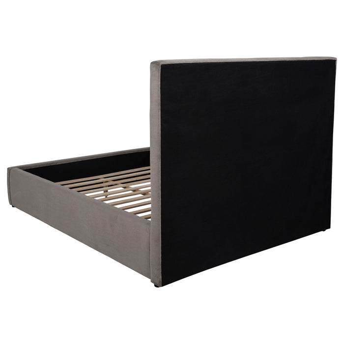 Lawson 54-inch Upholstered Full Panel Platform Bed Mushroom