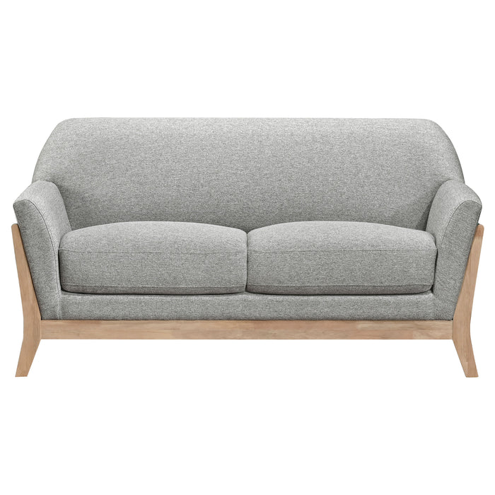 Vaughn Fabric Upholstered Flared Arm Loveseat Grey