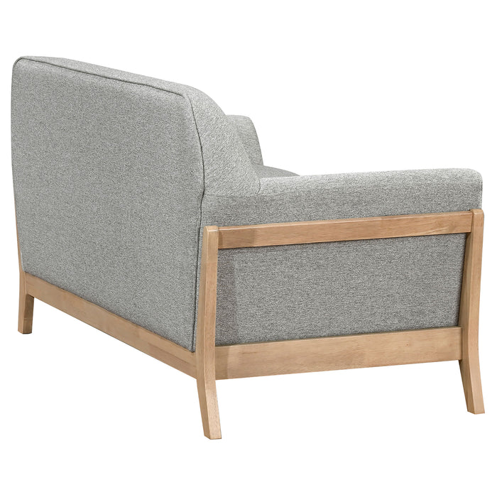 Vaughn Fabric Upholstered Flared Arm Loveseat Grey