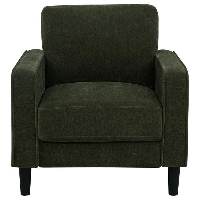 Ruth Fabric Upholstered Track Arm Accent Chair Matcha Green