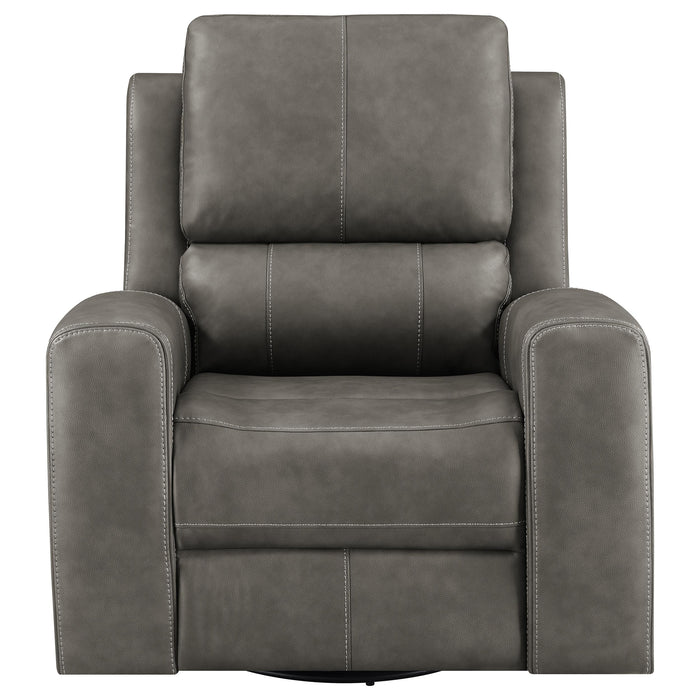 Brickston Triple Power Swivel Glider Recliner Charcoal