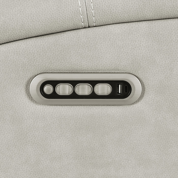 Brickston Triple Power Reclining Loveseat Grey