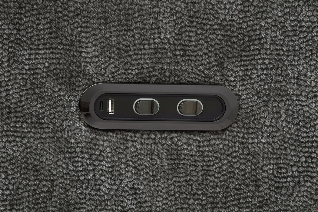 Kennett 3-piece Chenille Power Reclining Sofa Set Dark Grey