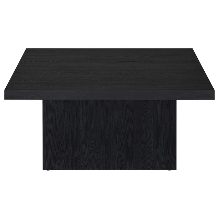 Devar 2-piece Square Cocktail Coffee End Table Set Black
